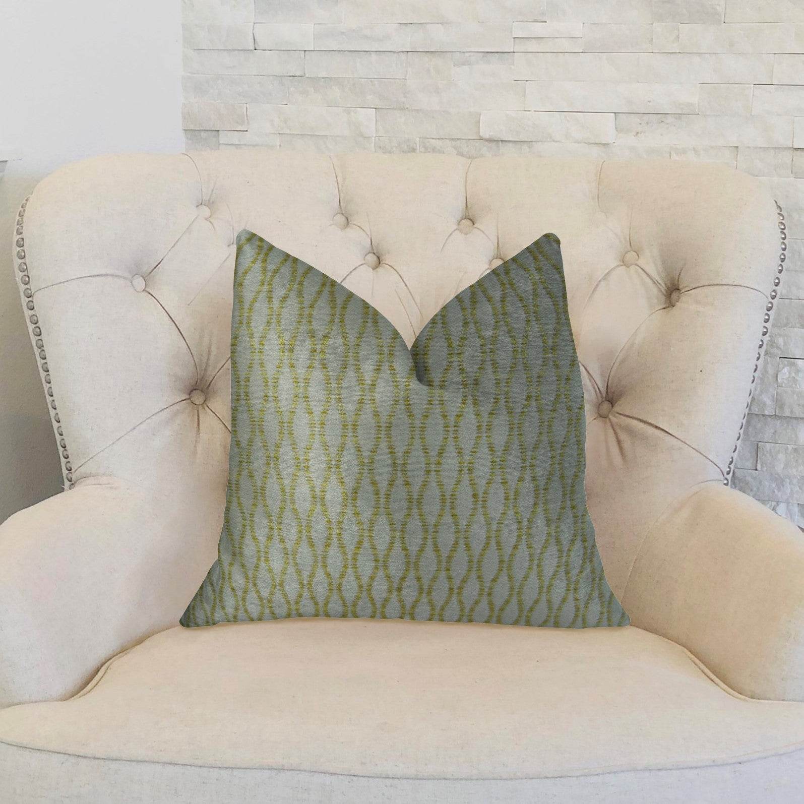 Swan Creek Cream and Gold Handmade Luxury Pillow - Plutus Brands