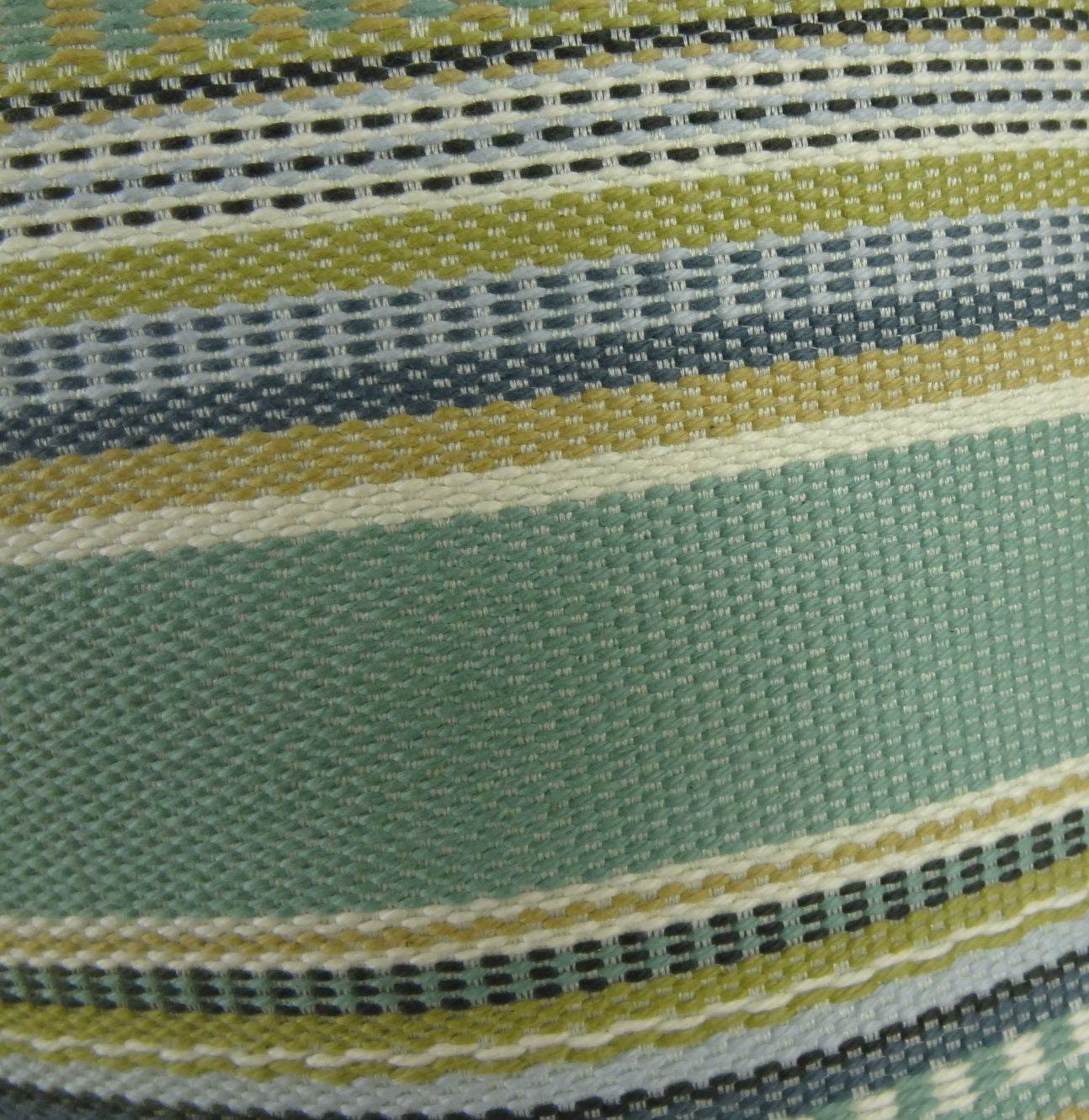 South Shore Jungle Light Blue Green and Cream Handmade Luxury Pillow - Plutus Brands