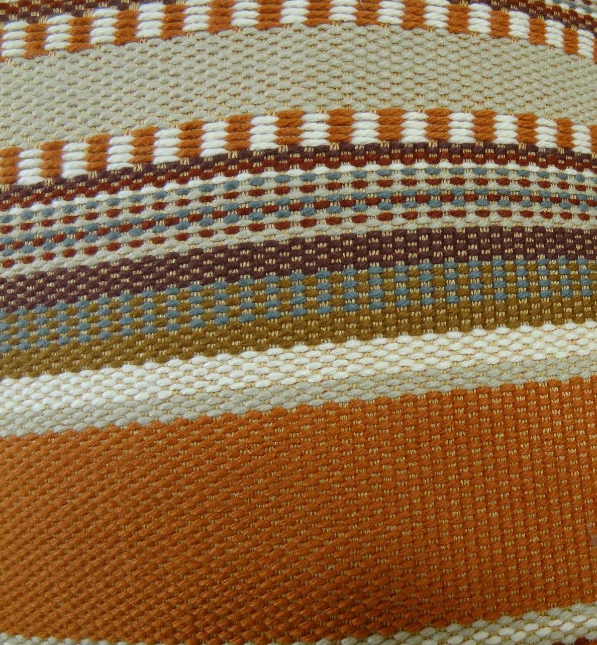 South Shore Amber Orange Olive and Cream Handmade Luxury Pillow - Plutus Brands