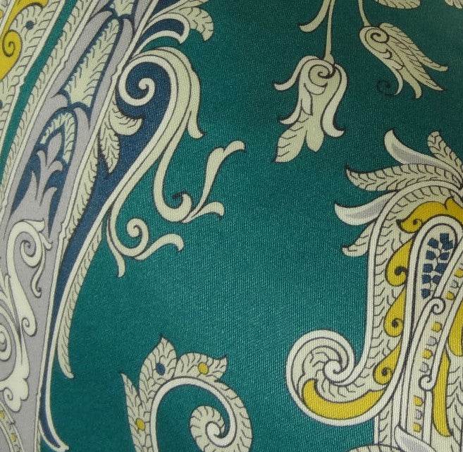 Annalise Blue Yellow and Green Handmade Luxury Pillow - Plutus Brands
