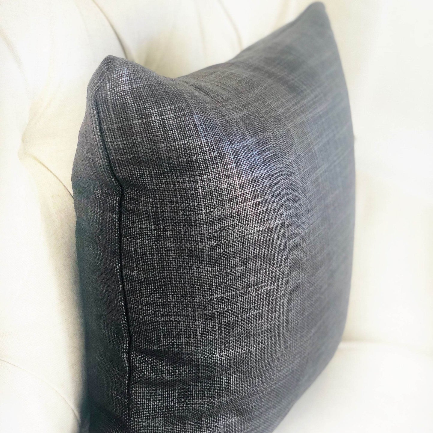 Ashland Glazed Gray Handmade Luxury Pillow - Plutus Brands