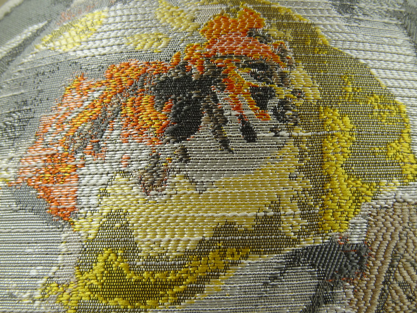 Fairy Garden Gray Yellow and Coral Handmade Luxury Pillow