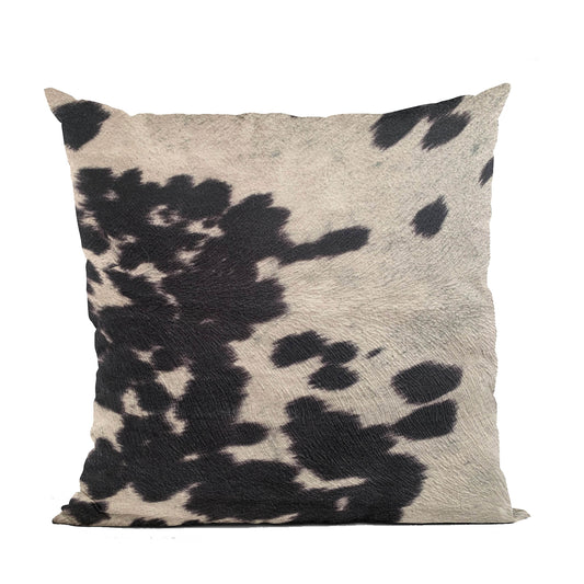 Plutus Black Cowhide Animal Luxury Throw Pillow - Plutus Brands