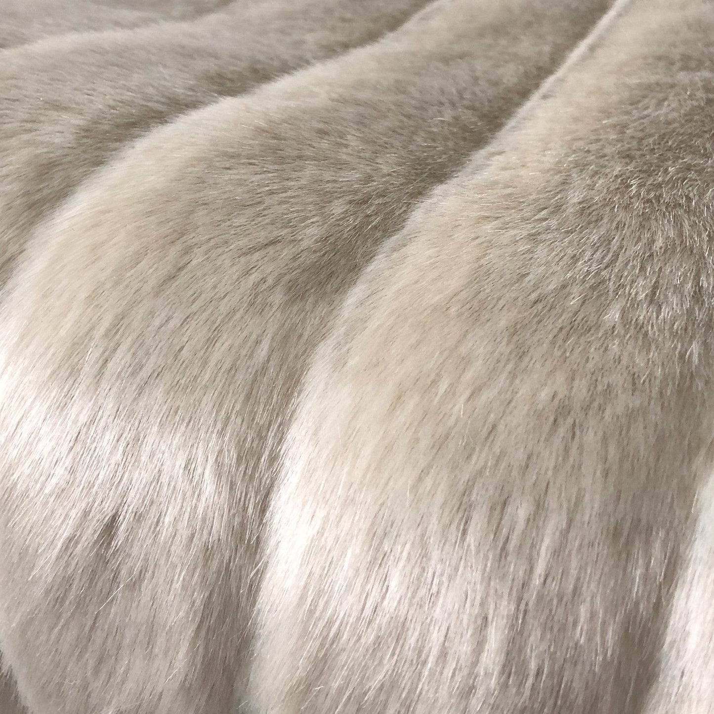 Fancy Mink Faux Fur Ivory Luxury Throw - Plutus Brands