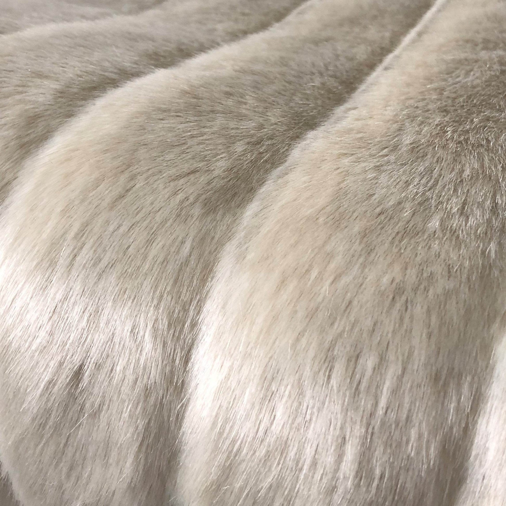 Fancy Mink Faux Fur Ivory Luxury Throw - Plutus Brands
