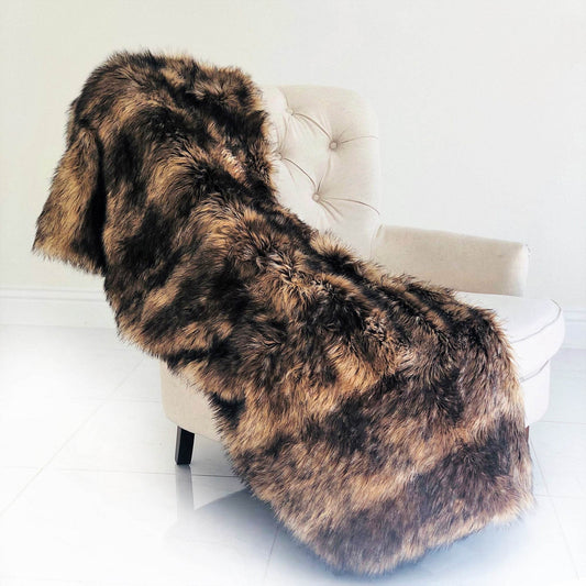 Brown Mountain Coyote Handmade Luxury Throw - Plutus Brands