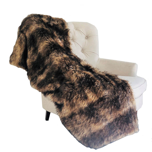 Brown Mountain Coyote Handmade Luxury Throw - Plutus Brands