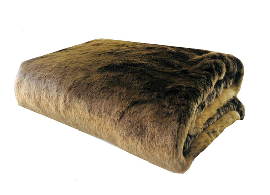 Tissavel Volga Rabbit Faux Fur Handmade Luxury Throw - Plutus Brands