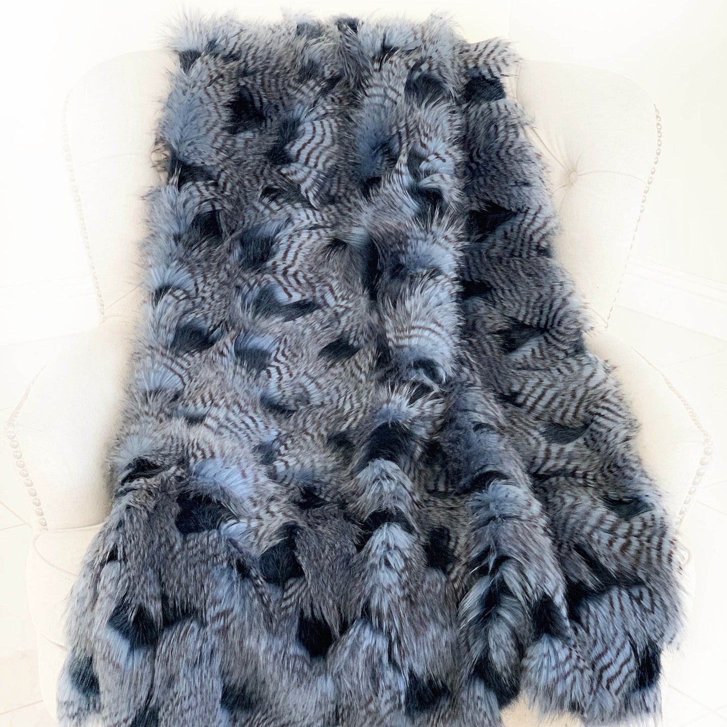 Plush ChiChi Feather Handmade Luxury Faux Fur Throw - Plutus Brands