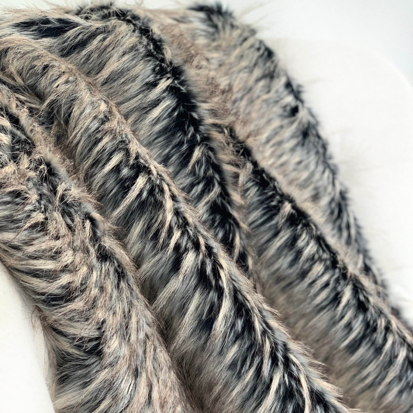 Foxy Brown Gray Plush Handmade Luxury Faux Fur Throw - Plutus Brands