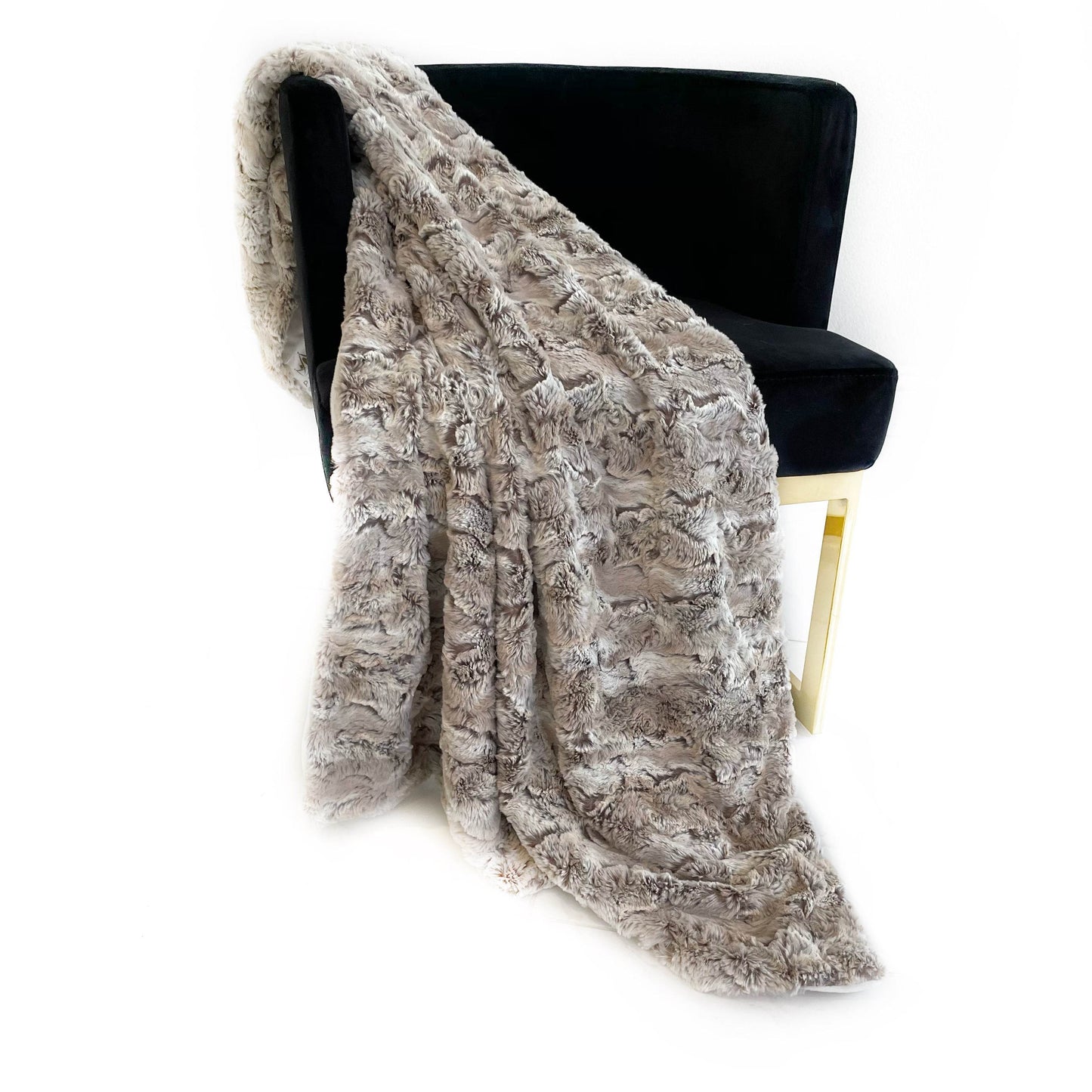 Plutus Light Brown Wild Rabbit Faux Fur Luxury Throw Blanket - Plutus Brands