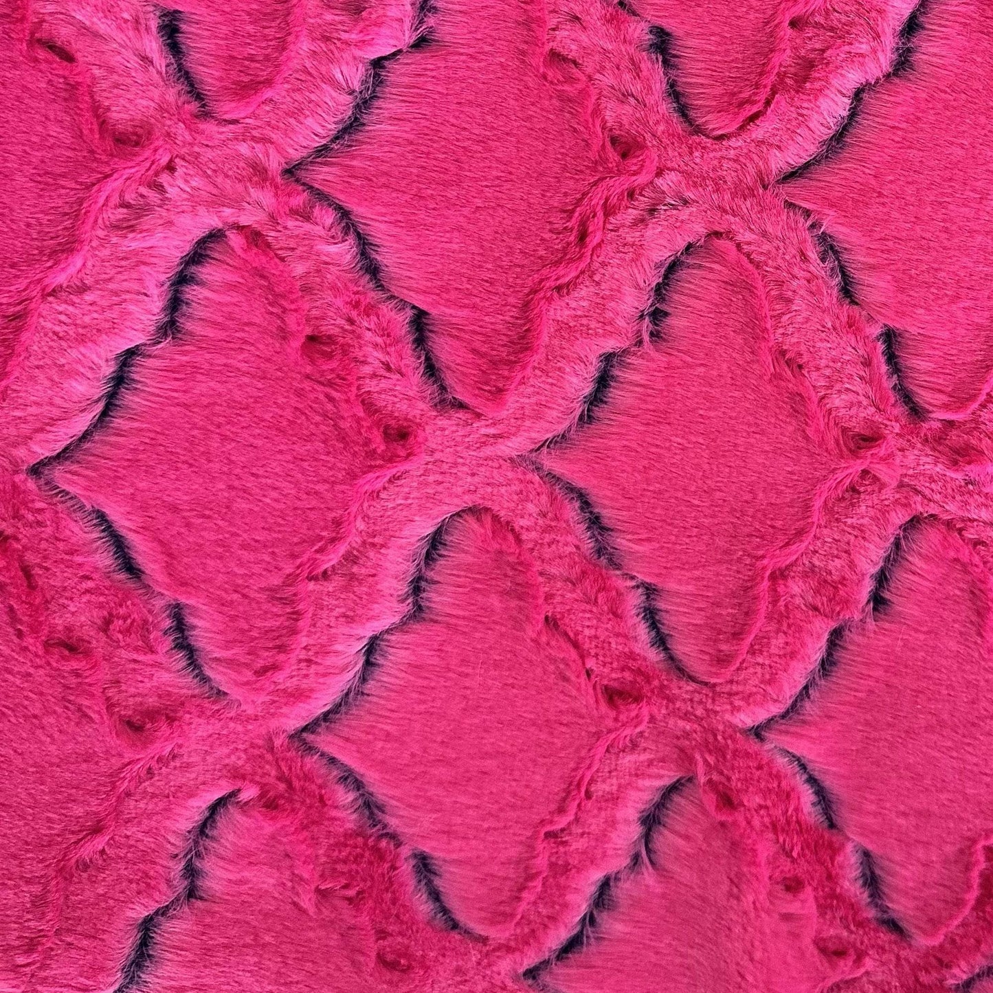 Plutus Fuchsia Purple Diamond Animal Faux Fur Luxury Throw Pillow - Plutus Brands