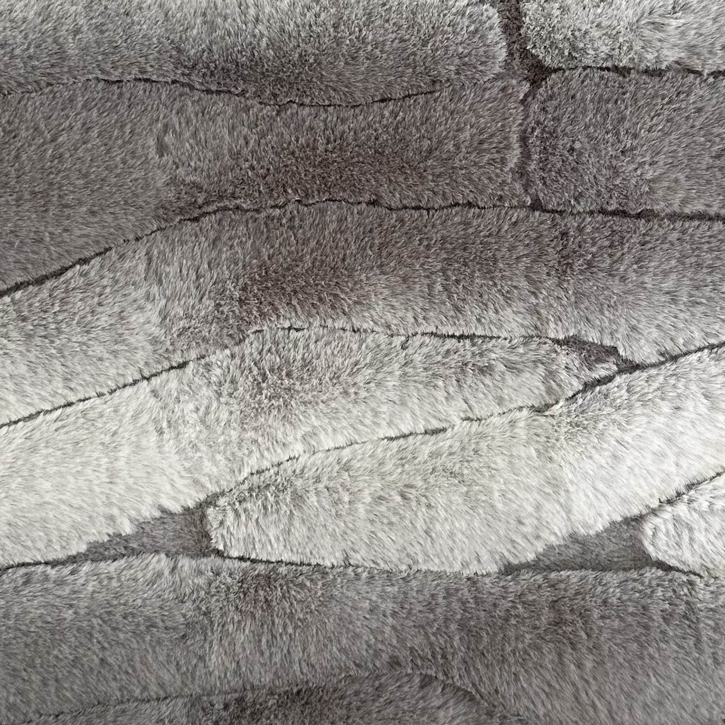 Plutus Gray Silver Furever Animal Faux Fur Luxury Throw Pillow - Plutus Brands