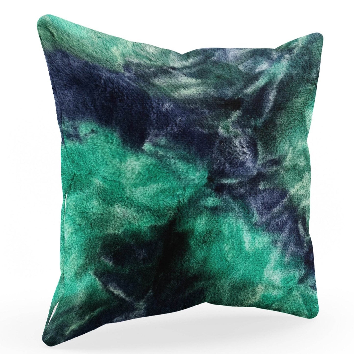 Plutus Green Blue Northern Lights Animal Faux Fur Luxury Throw Pillow - Plutus Brands