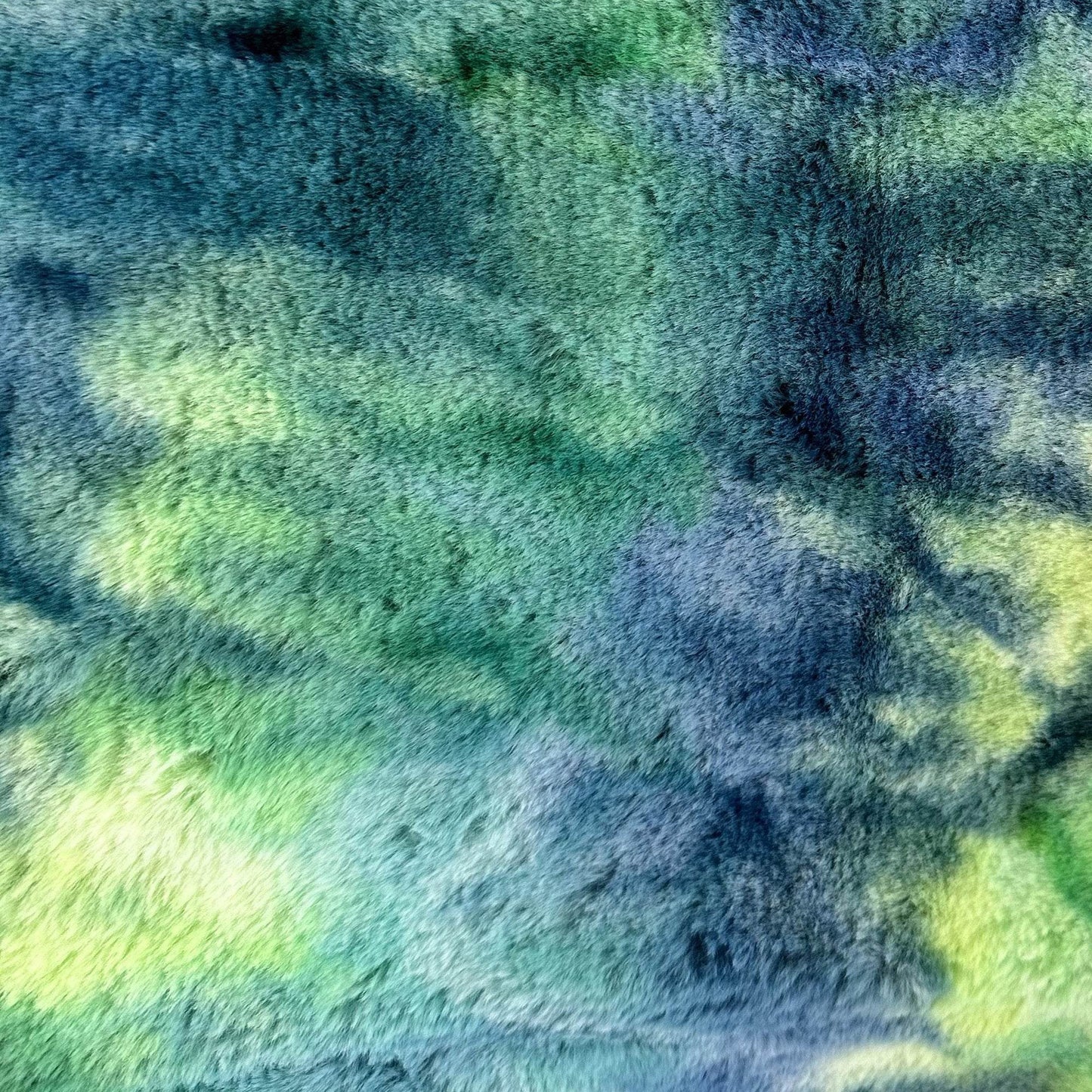 Plutus Green Yellow Blue Northern Lights Animal Faux Fur Luxury Throw Pillow - Plutus Brands