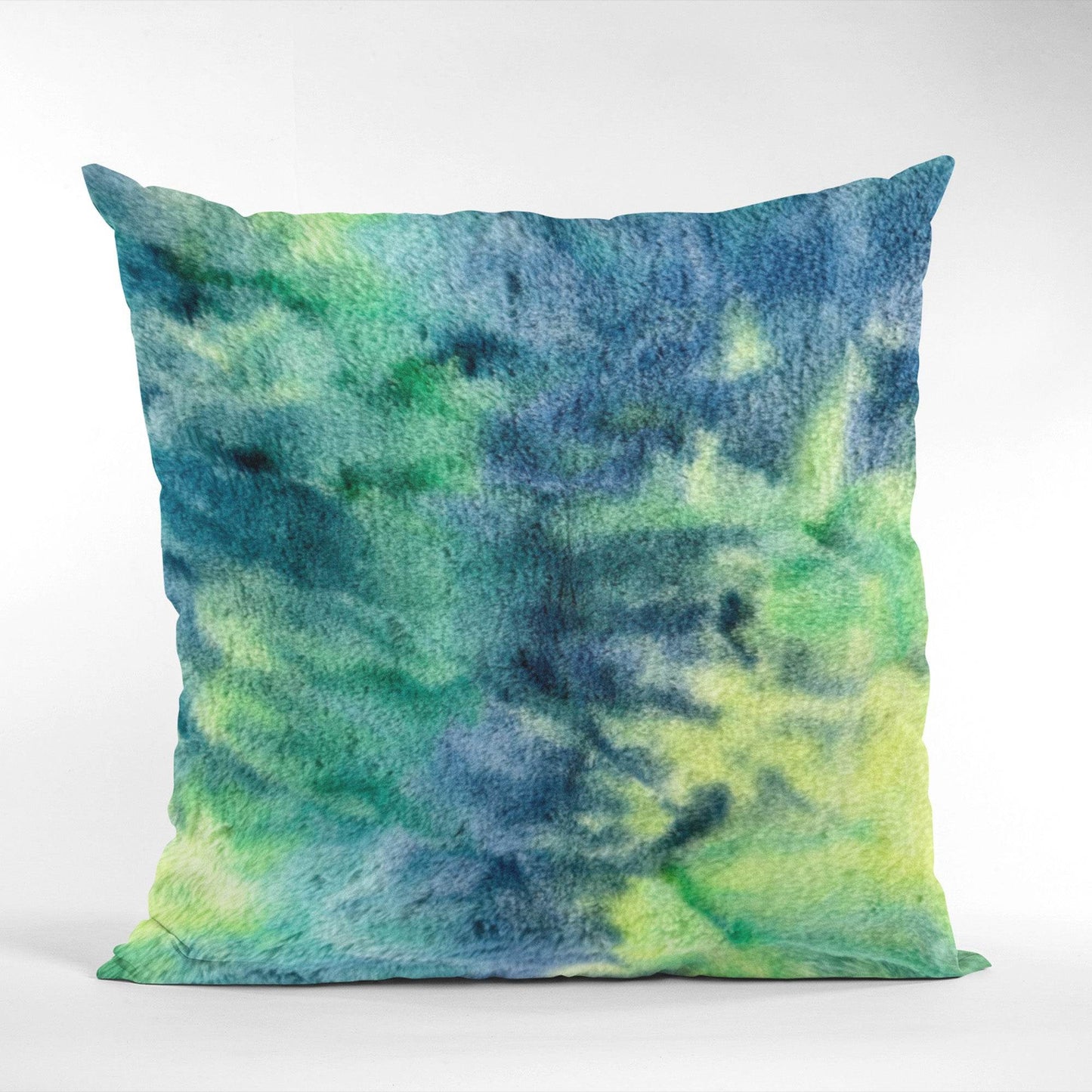 Plutus Green Yellow Blue Northern Lights Animal Faux Fur Luxury Throw Pillow - Plutus Brands