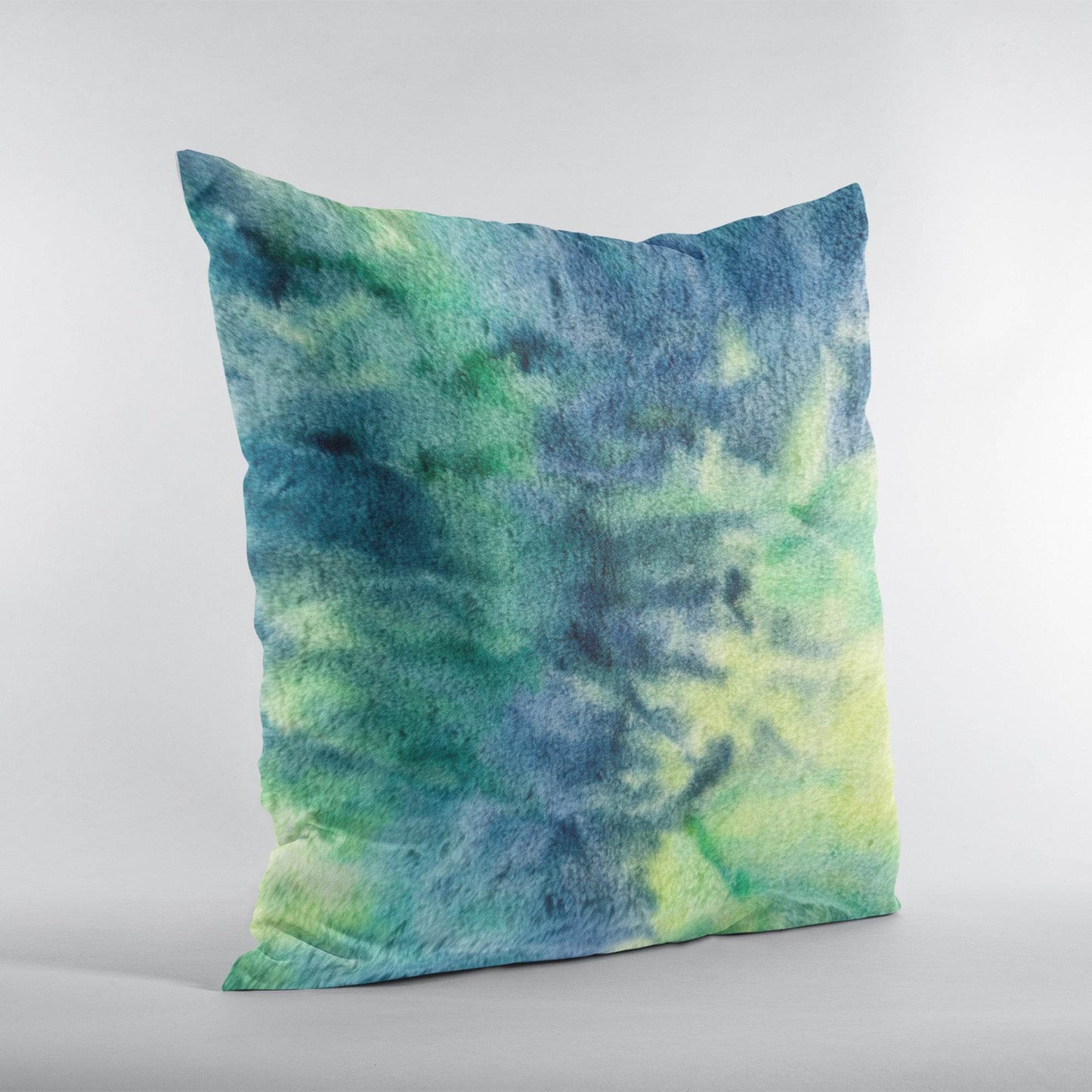 Plutus Green Yellow Blue Northern Lights Animal Faux Fur Luxury Throw Pillow - Plutus Brands