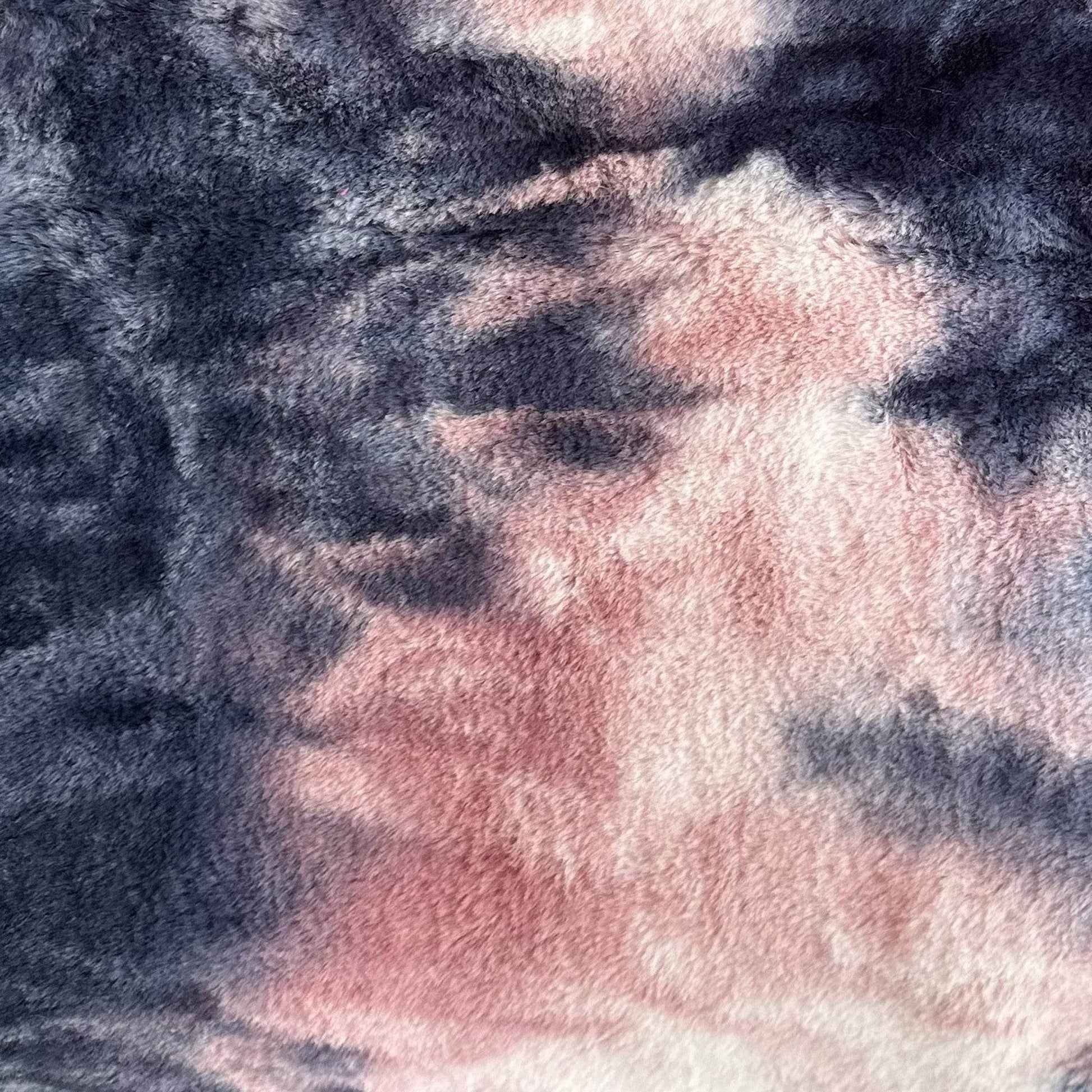 Plutus Pink Navy Fureal Animal Faux Fur Luxury Throw Pillow - Plutus Brands