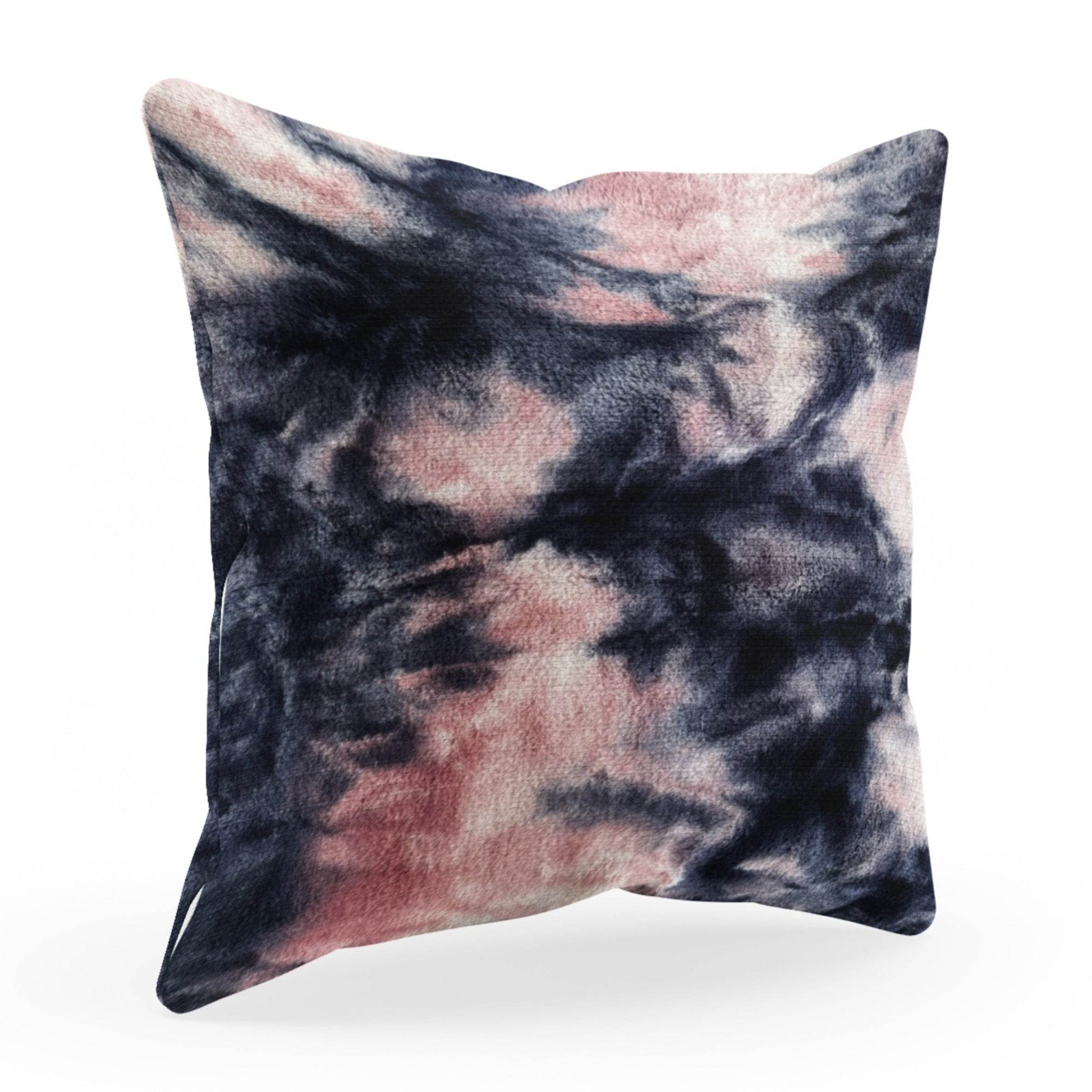 Plutus Pink Navy Fureal Animal Faux Fur Luxury Throw Pillow - Plutus Brands