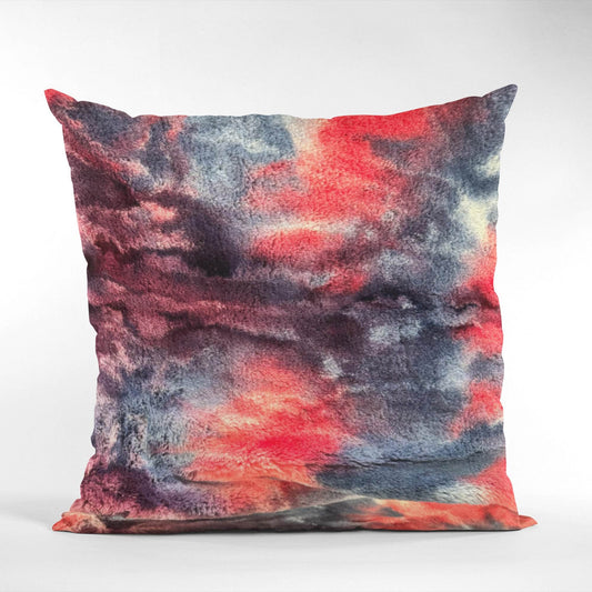 Plutus Blue Red White Fureal Animal Faux Fur Luxury Throw Pillow - Plutus Brands