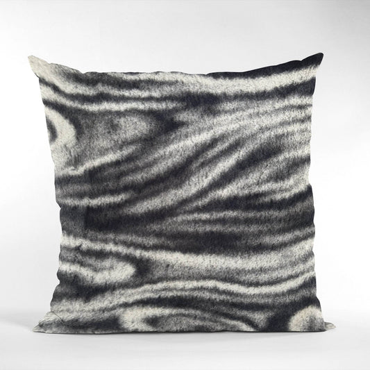 Plutus Black White Galaxy Animal Faux Fur Luxury Throw Pillow - Plutus Brands