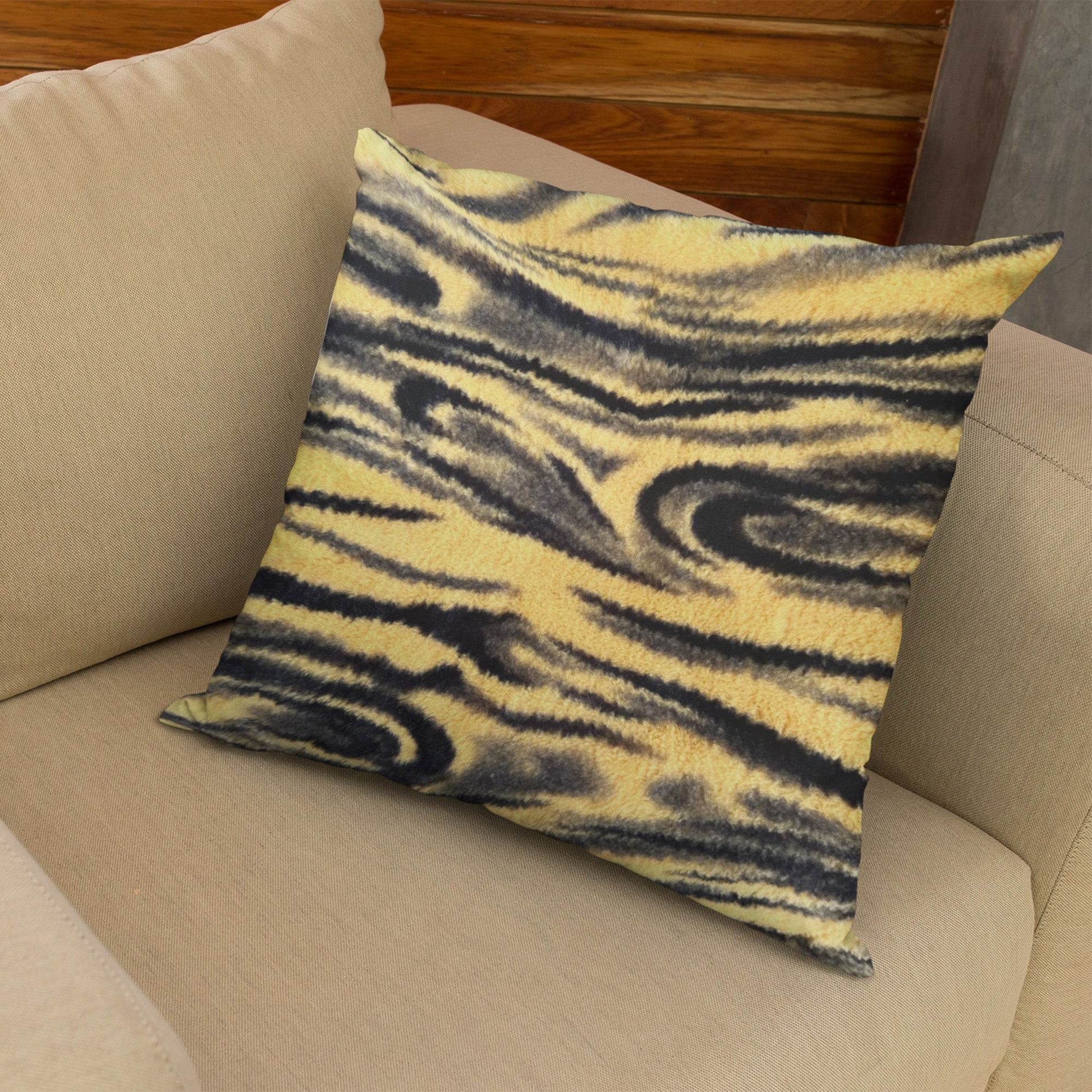 Plutus Yellow Galaxy Animal Faux Fur Luxury Throw Pillow - Plutus Brands