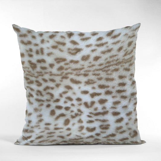 Plutus Brown Taupe Savannah Cat Animal Faux Fur Luxury Throw Pillow - Plutus Brands
