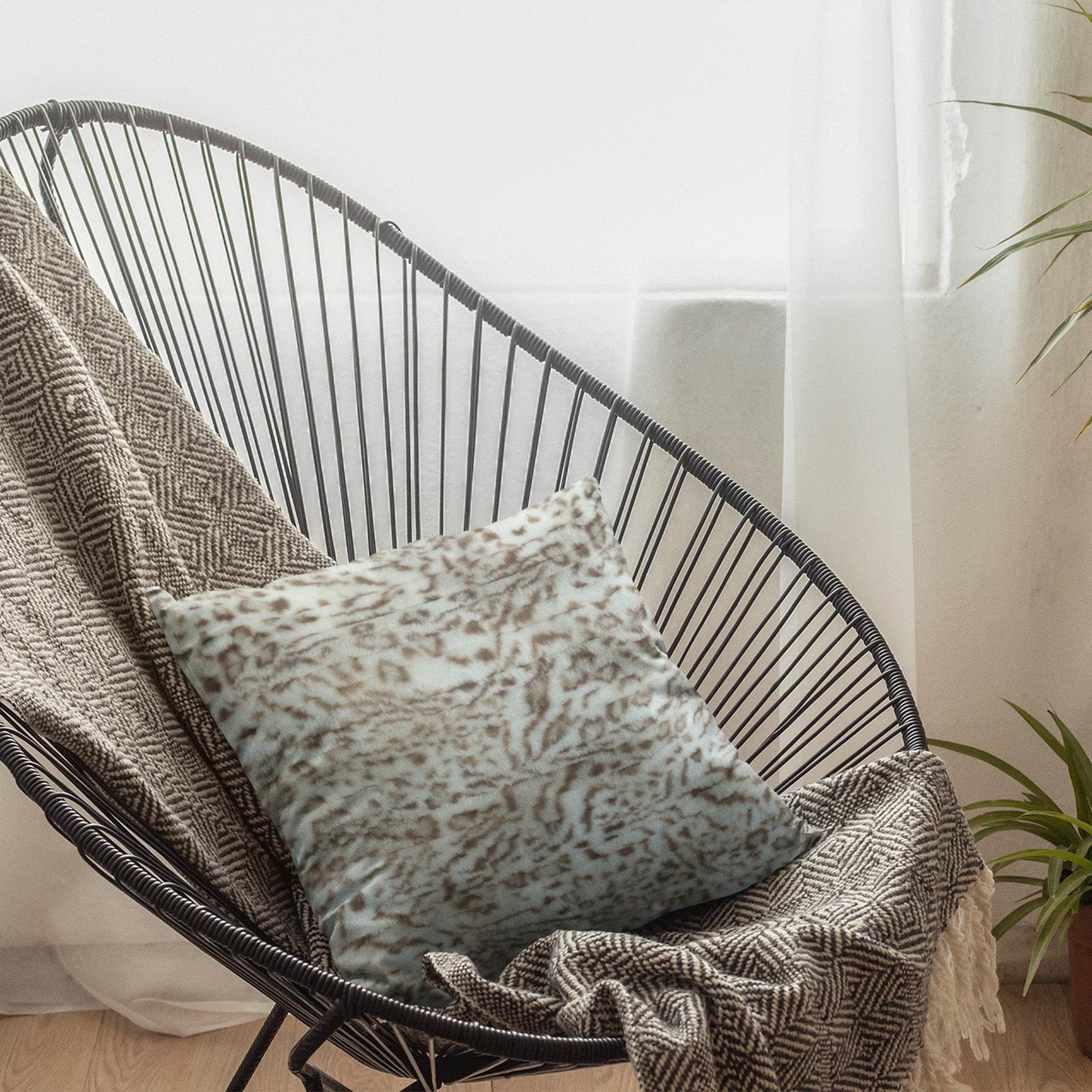 Plutus Light Brown Luxe Lash Animal Faux Fur Luxury Throw Pillow - Plutus Brands