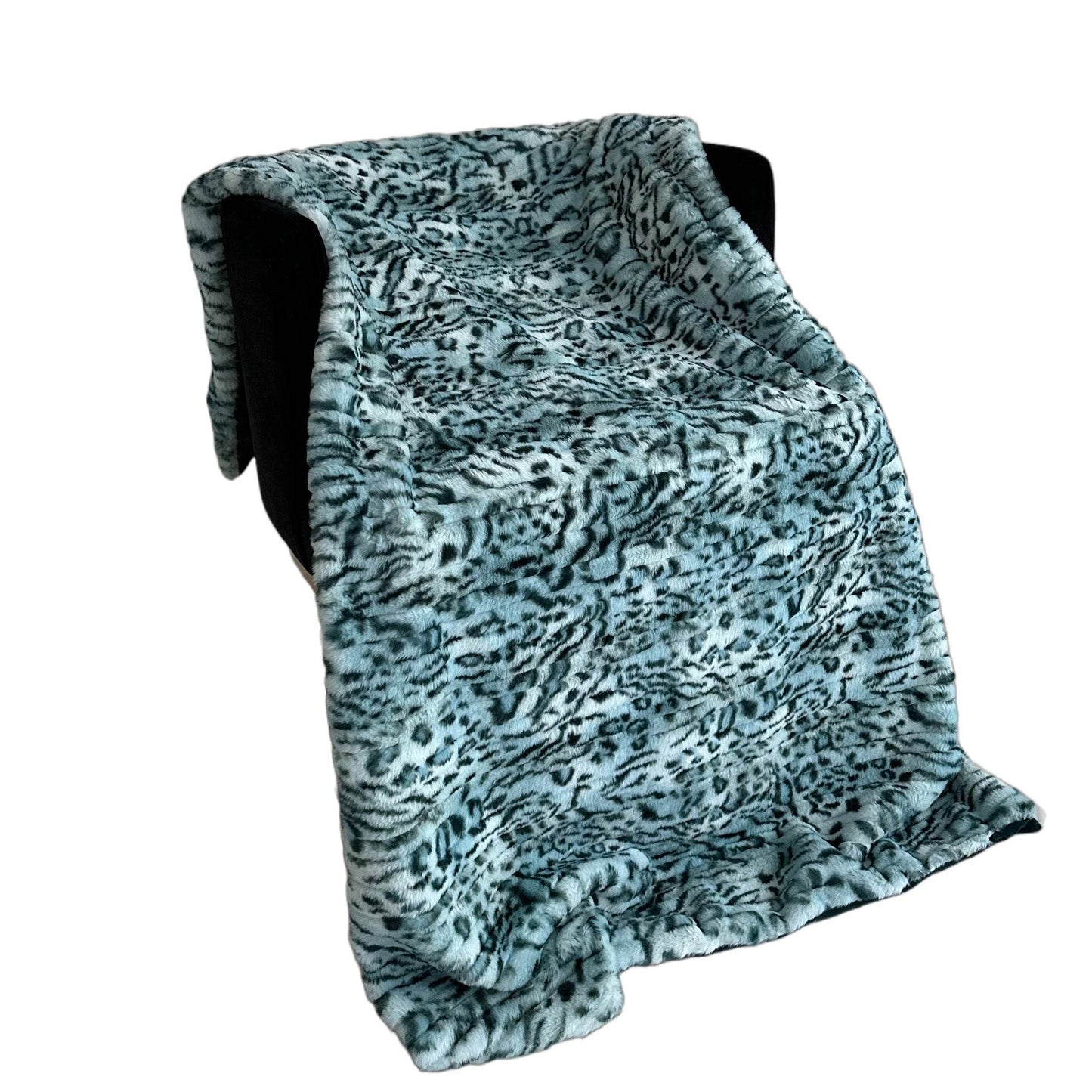 Plutus Green Luxe Lash Faux Fur Luxury Throw Blanket - Plutus Brands