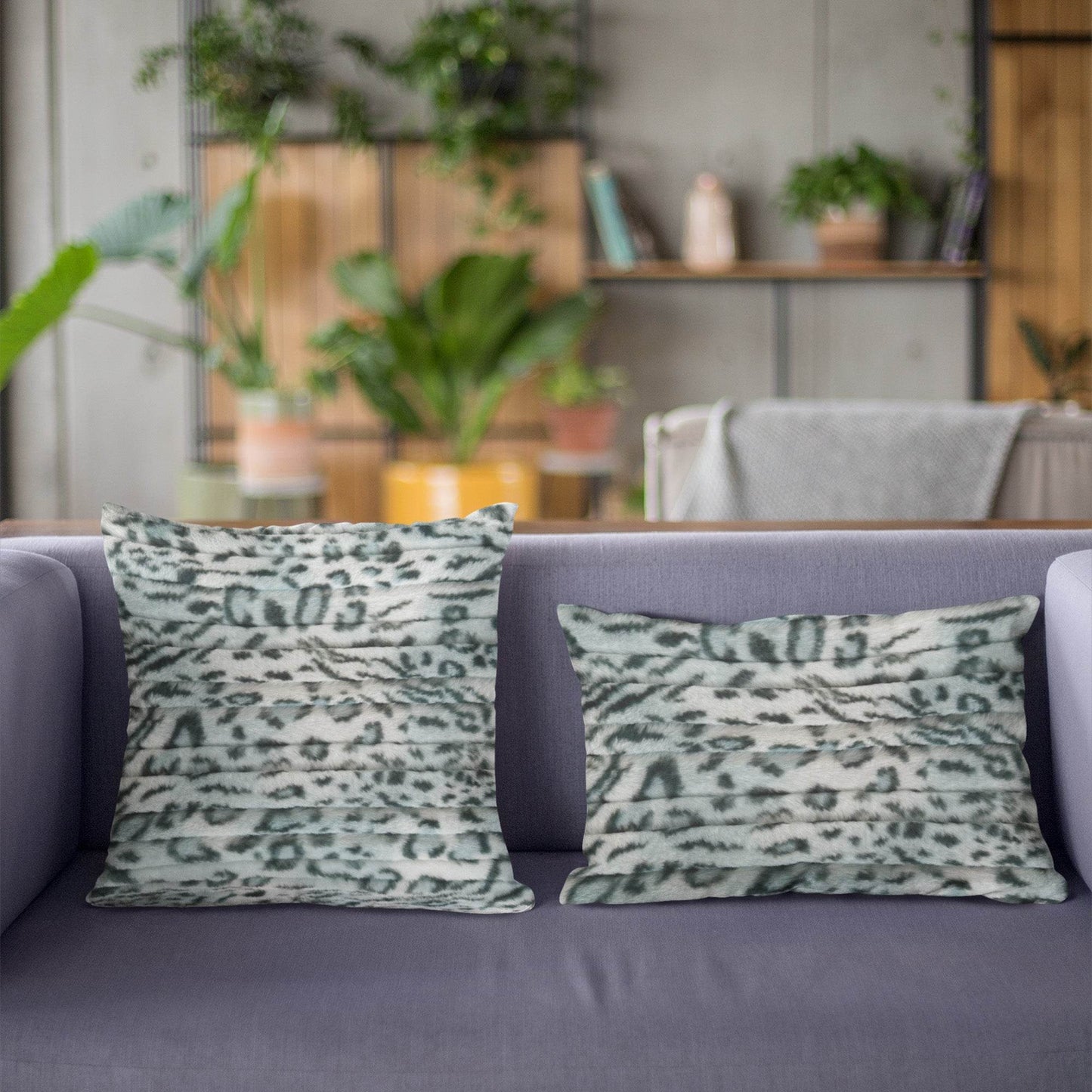 Plutus Green Luxe Lash Animal Faux Fur Luxury Throw Pillow - Plutus Brands