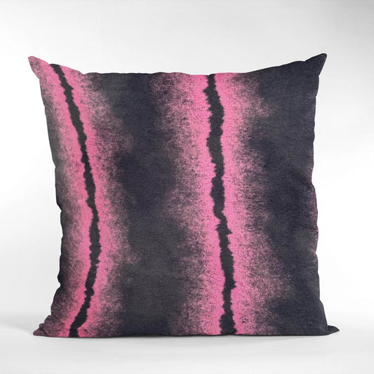 Plutus Fuchsia Black Fluffy Fields Animal Faux Fur Luxury Throw Pillow - Plutus Brands