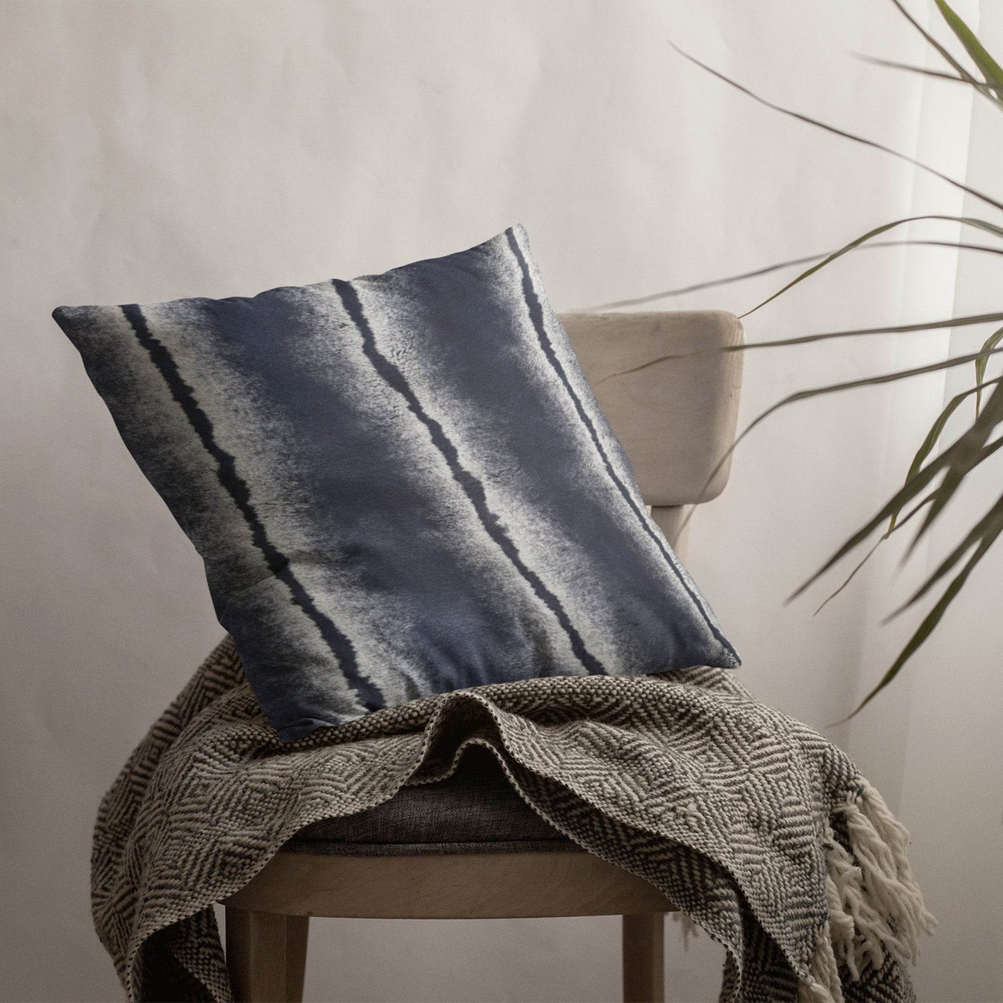 Plutus Navy Fluffy Fields Animal Faux Fur Luxury Throw Pillow - Plutus Brands