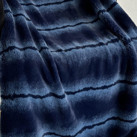 Plutus Blue Fluffy Fields Faux Fur Luxury Throw Blanket - Plutus Brands