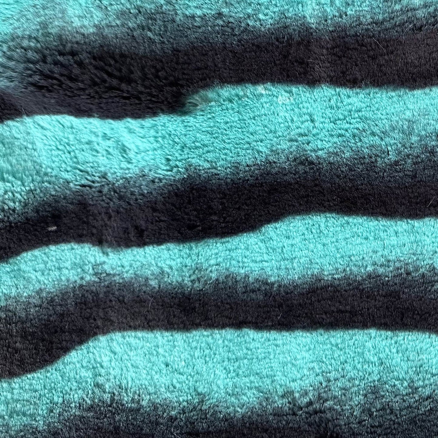 Plutus Teal Black Wild Ocean Animal Faux Fur Luxury Throw Pillow - Plutus Brands