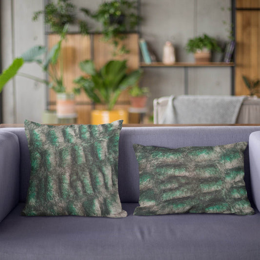 Plutus Emerald Green Plush Pelt Animal Faux Fur Luxury Throw Pillow - Plutus Brands