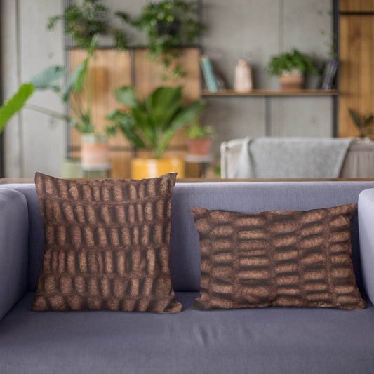 Plutus Brown Plush Pelt Animal Faux Fur Luxury Throw Pillow - Plutus Brands