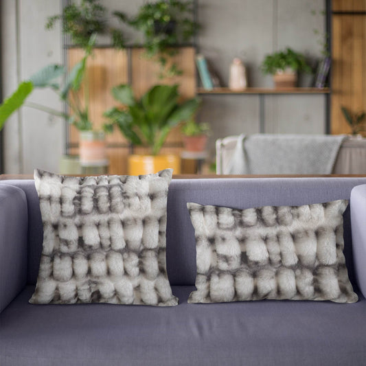 Plutus Off White Sherpa Animal Faux Fur Luxury Throw Pillow - Plutus Brands