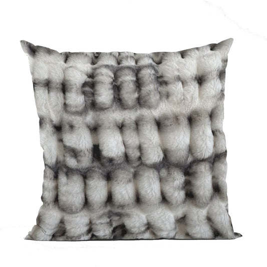 Plutus Off White Sherpa Animal Faux Fur Luxury Throw Pillow - Plutus Brands