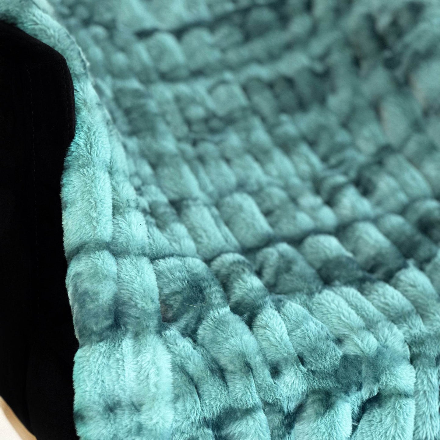 Plutus Teal Sherpa Faux Fur Luxury Throw Blanket - Plutus Brands
