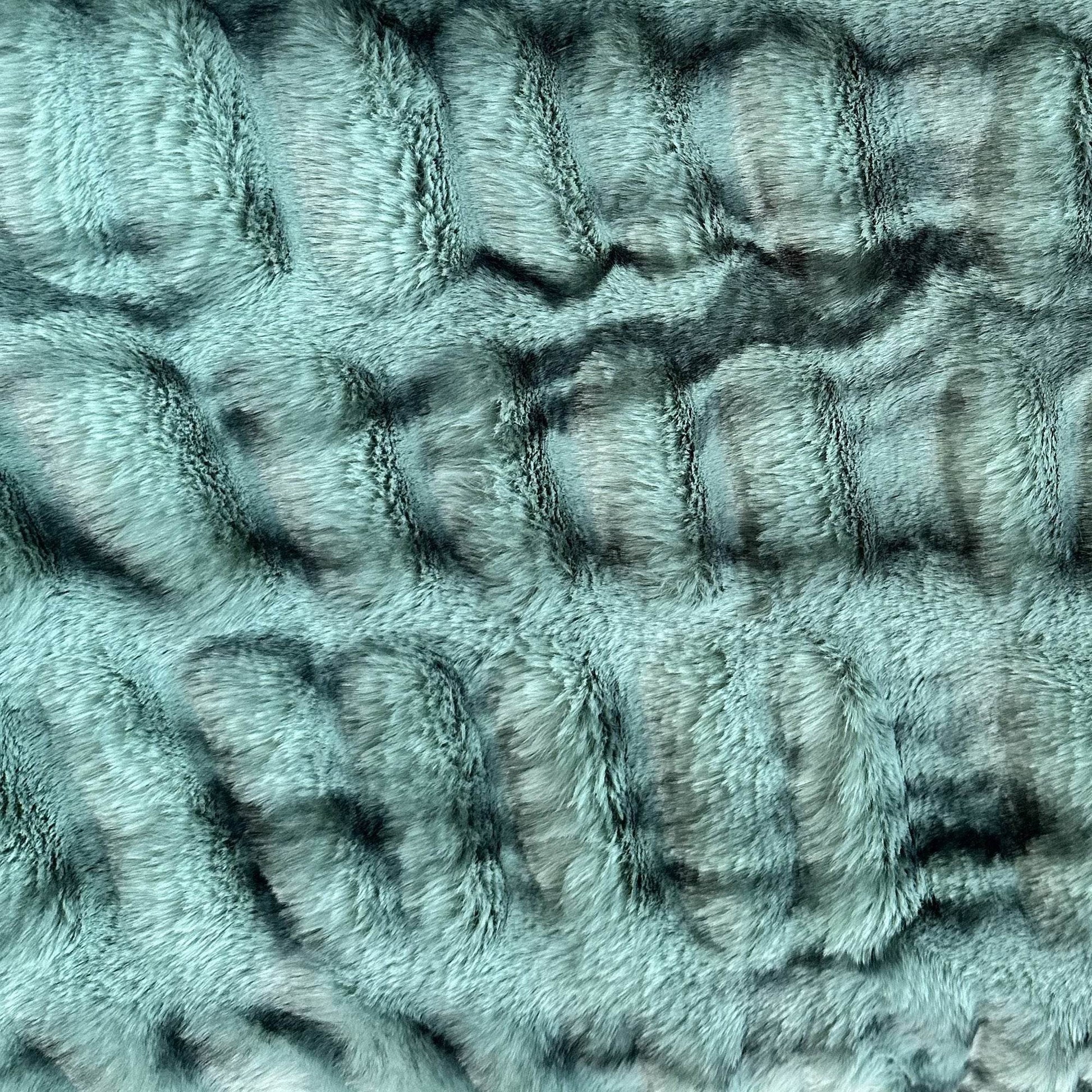 Plutus Teal Sherpa Animal Faux Fur Luxury Throw Pillow - Plutus Brands