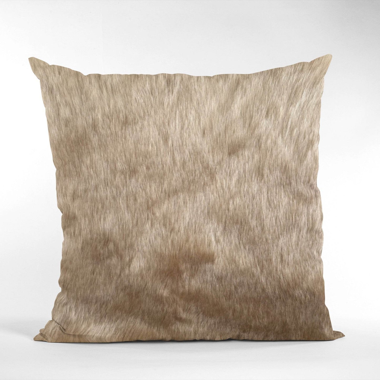 Plutus Brown Gold Rabbit Faux Fur Pillow & Blanket Set - Plutus Brands