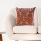 Fire Ridge Orange Floral Luxury Throw Pillow