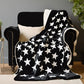 Closeout Black and White Stars Soft Handmade Luxury Throw
