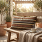 Macedonia Gold Brown and Ivory Handmade Luxury Pillow