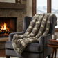 Alaskan Hawk Faux Fur Handmade Luxury Throw