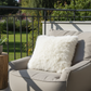 Plutus Off White Mongolian Fur Off White Animal Faux Fur Luxury Throw Pillow