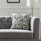 Plutus Black White Midnight Bloom Floral Luxury Throw Pillow