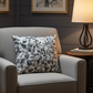 Plutus Black White Midnight Bloom Floral Luxury Throw Pillow