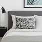 Plutus Black White Midnight Bloom Floral Luxury Throw Pillow