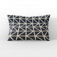 Plutus Black Beige Midnight Luxe Diamonds Luxury Throw Pillow